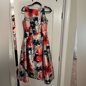 Chicwish floral red and blue dress